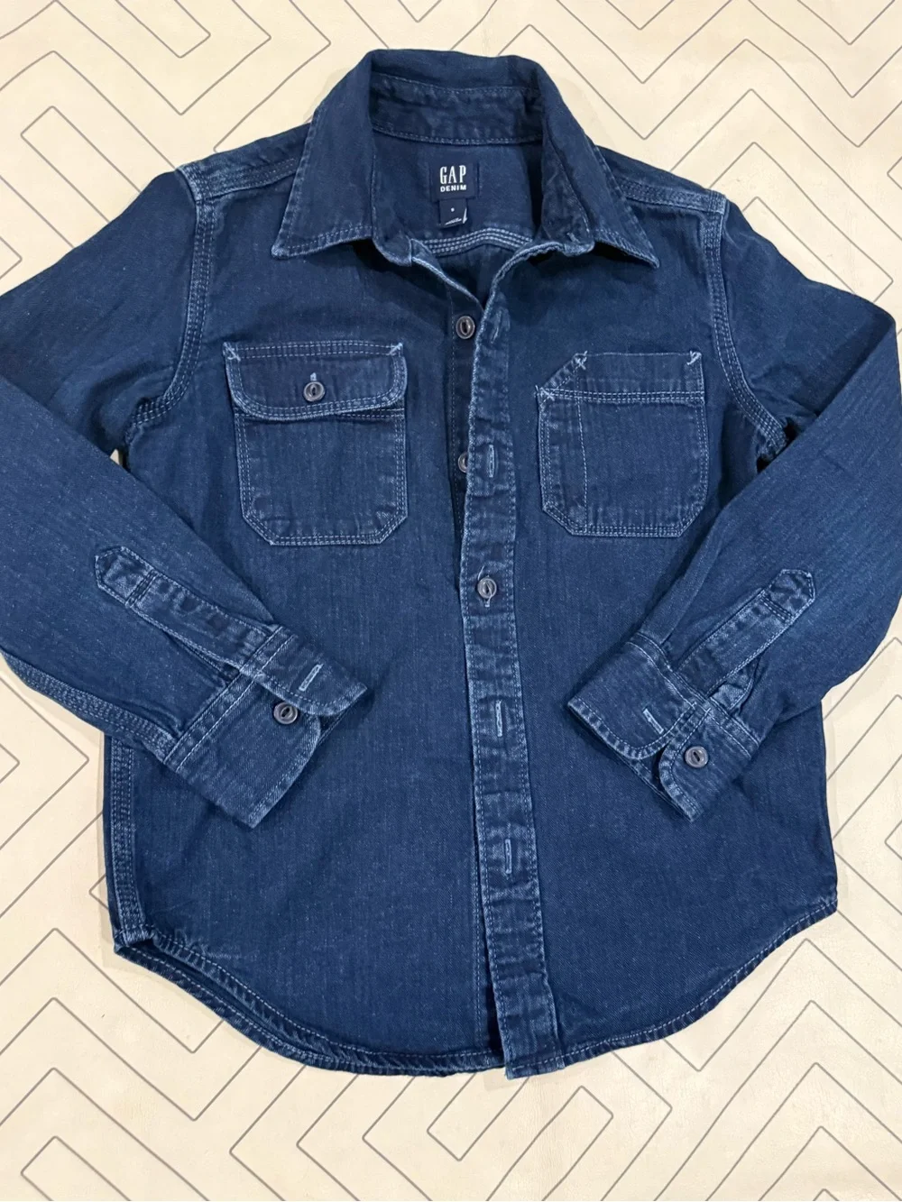 GAP Indigo Denim Longsleeve Button Down